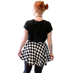 Checkered Skater Skirt